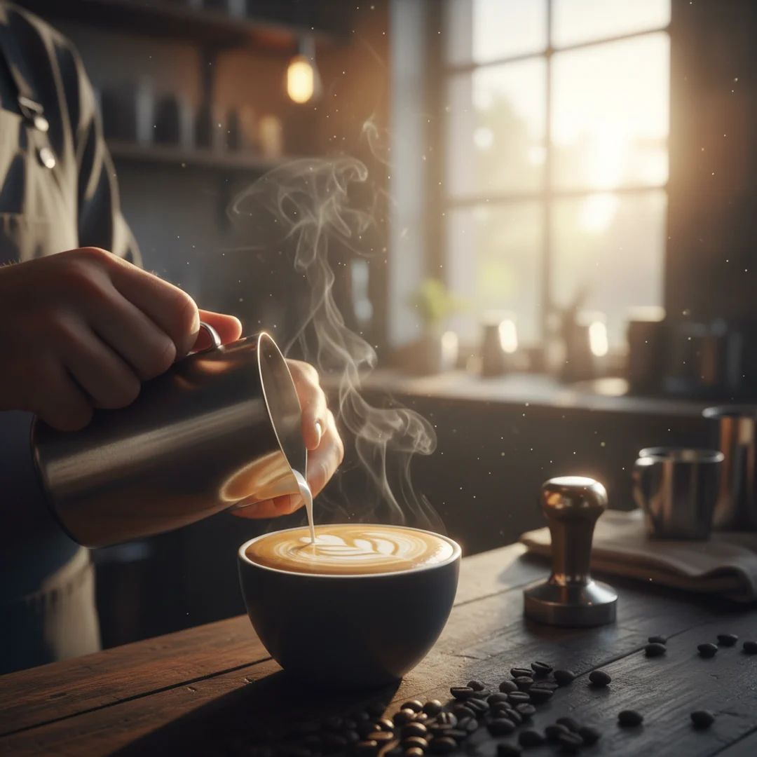 AI generated coffee shop cafe ad