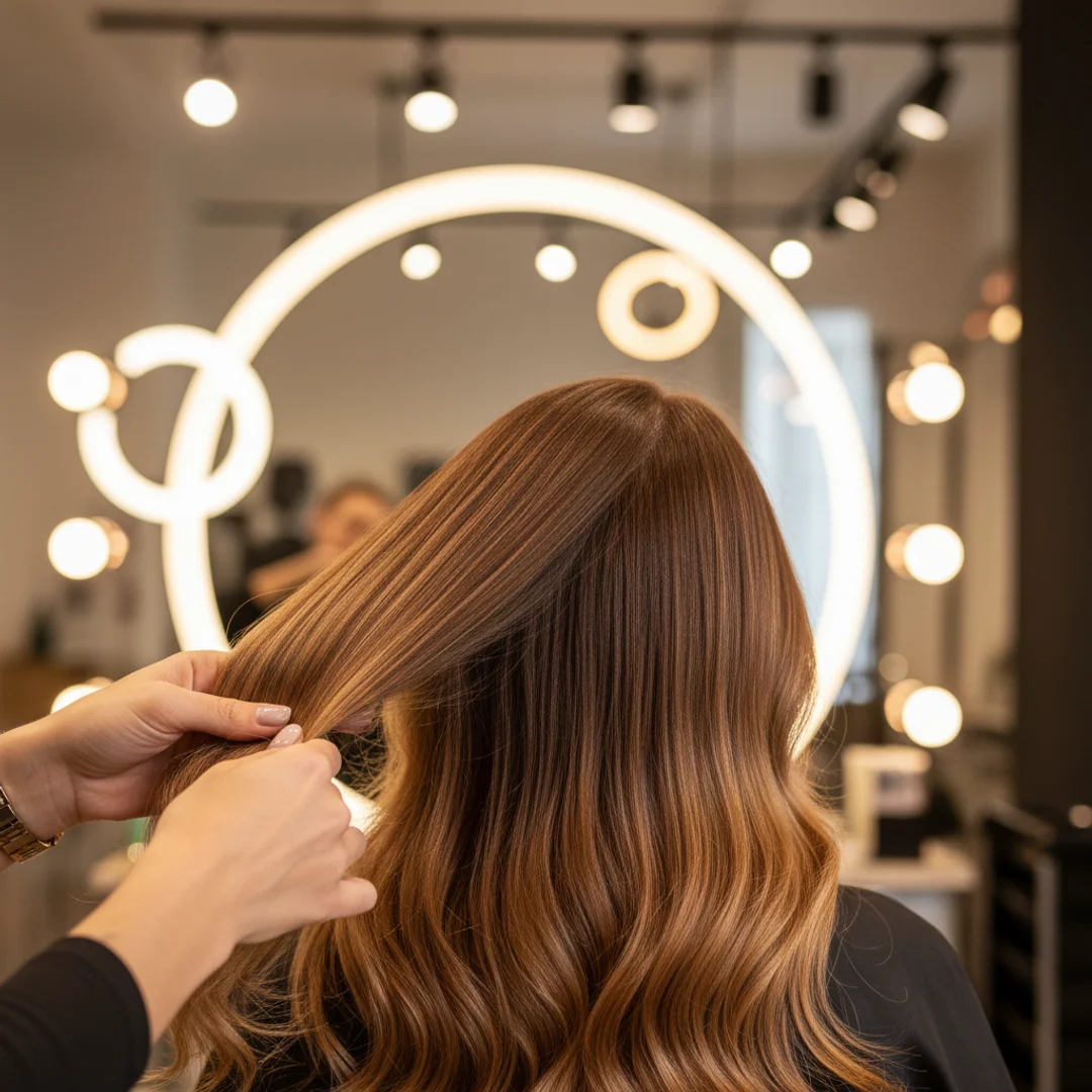 AI generated hair salon social media ad