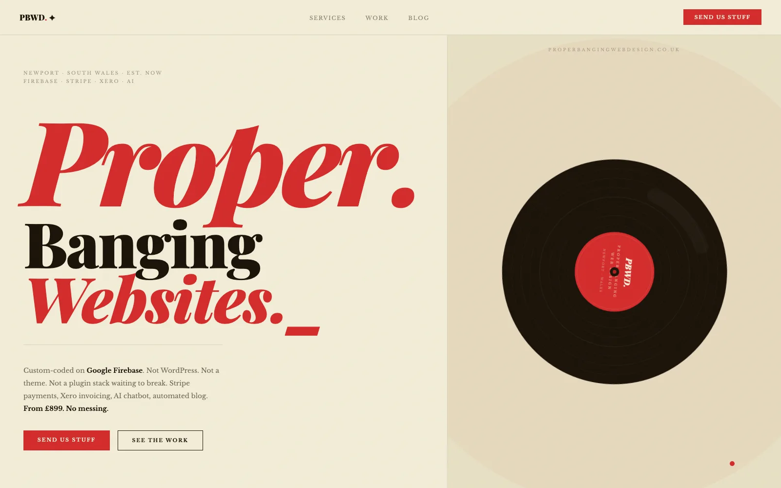 Editorial Serif website design style preview