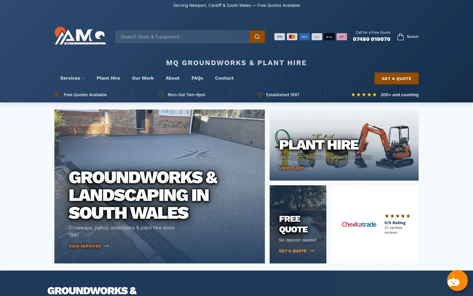 MQ Groundworks website